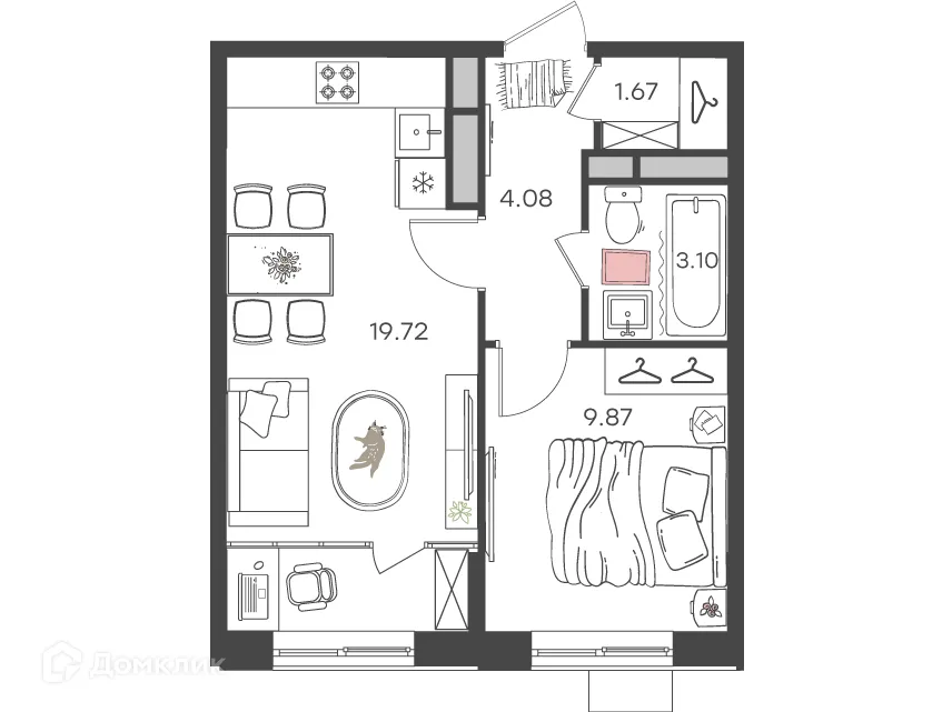 Фото квартиры в ЖК Микрорайон "Новая Жизнь"