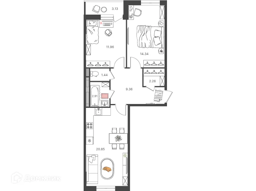 Фото квартиры в ЖК Микрорайон "Новая Жизнь"