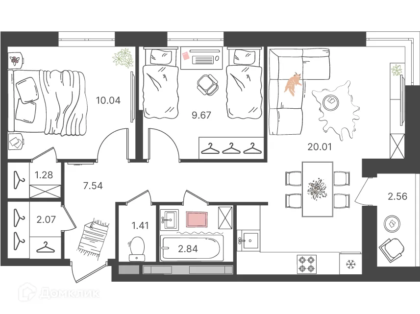 Фото квартиры в ЖК Микрорайон "Новая Жизнь"