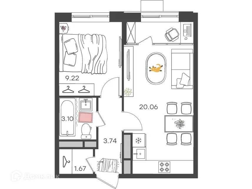 Фото квартиры в ЖК Микрорайон "Новая Жизнь"