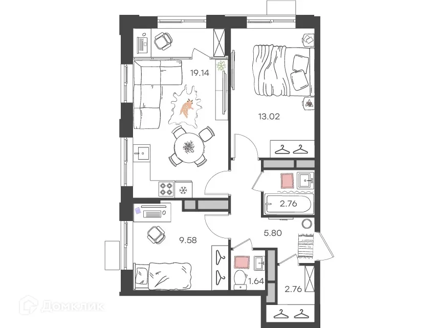 Фото квартиры в ЖК Микрорайон "Новая Жизнь"