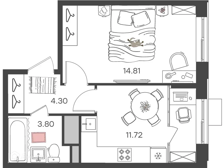 Фото квартиры в ЖК Микрорайон "Новая Жизнь"