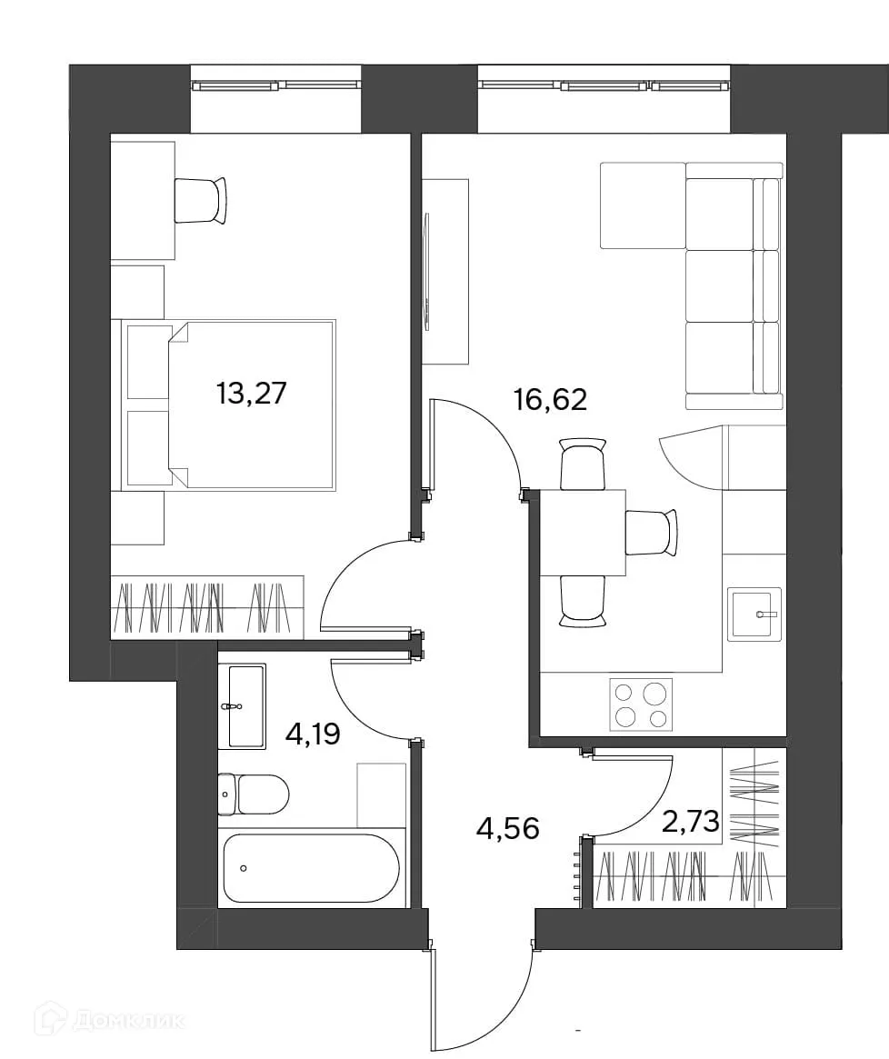 Фото квартиры в ЖК Волга Парк