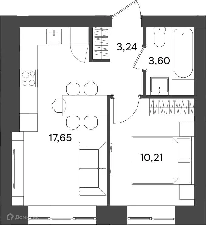Фото квартиры в ЖК Волга Парк