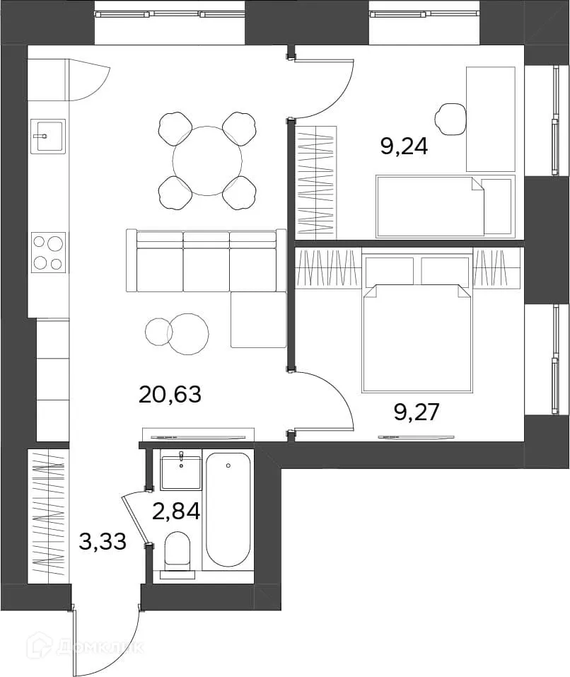 Фото квартиры в ЖК Волга Парк