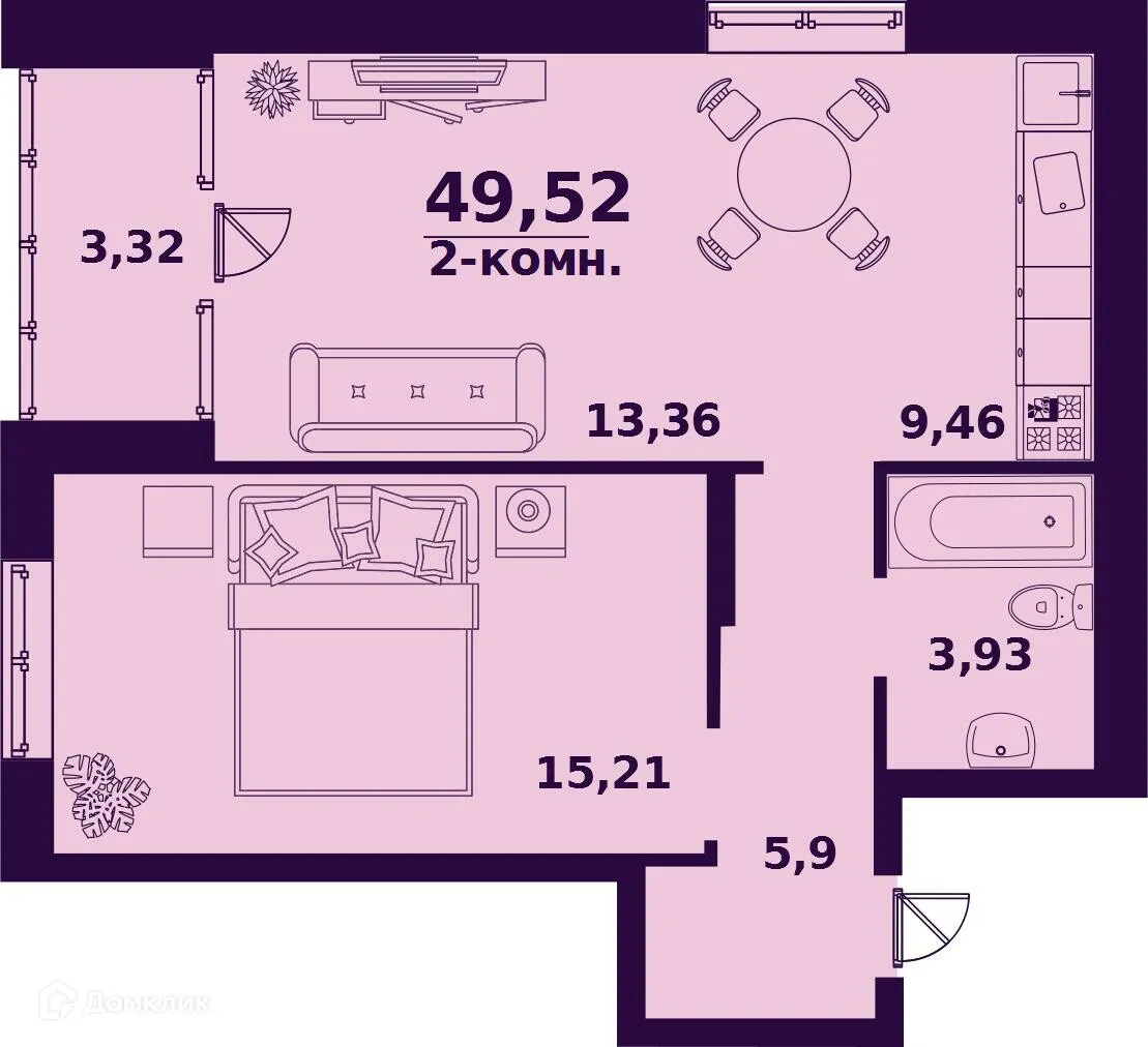 Фото квартиры в ЖК "Сиреневый"