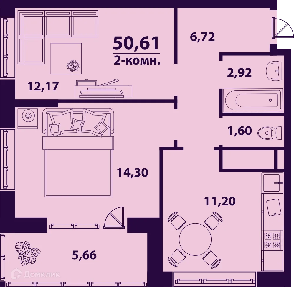 Фото квартиры в ЖК "Сиреневый"