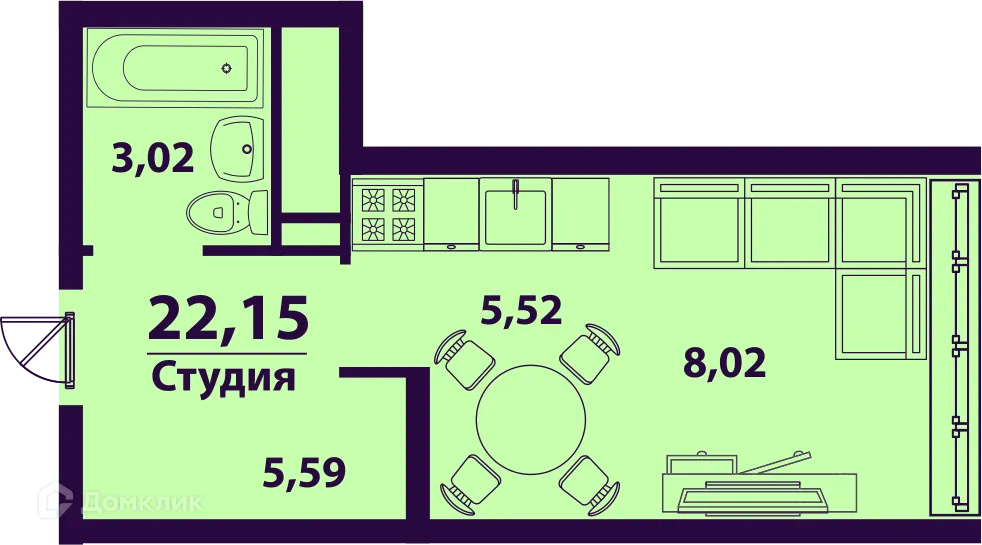 Фото квартиры в ЖК "Сиреневый"