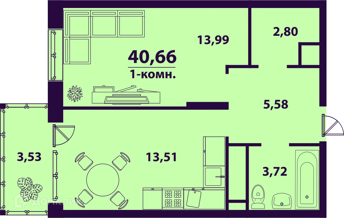 Фото квартиры в ЖК "Сиреневый"
