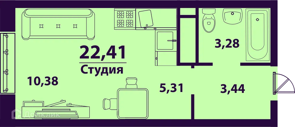 Фото квартиры в ЖК "Сиреневый"