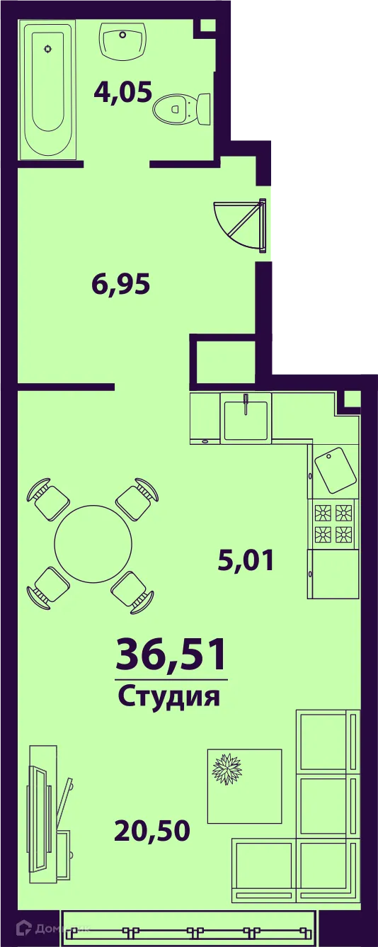 Фото квартиры в ЖК "Сиреневый"