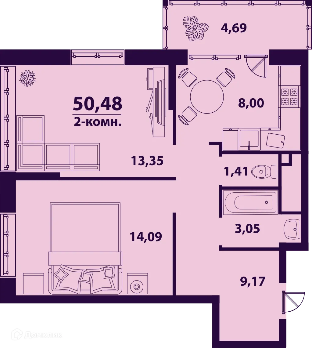 Фото квартиры в ЖК "Сиреневый"