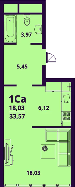 Фото квартиры в ЖК "Сиреневый"