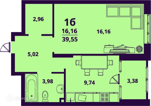 Фото квартиры в ЖК "Сиреневый"