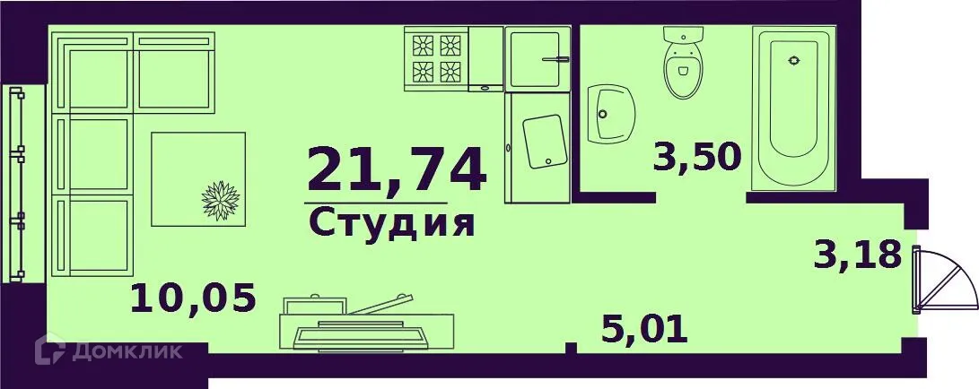 Фото квартиры в ЖК "Сиреневый"