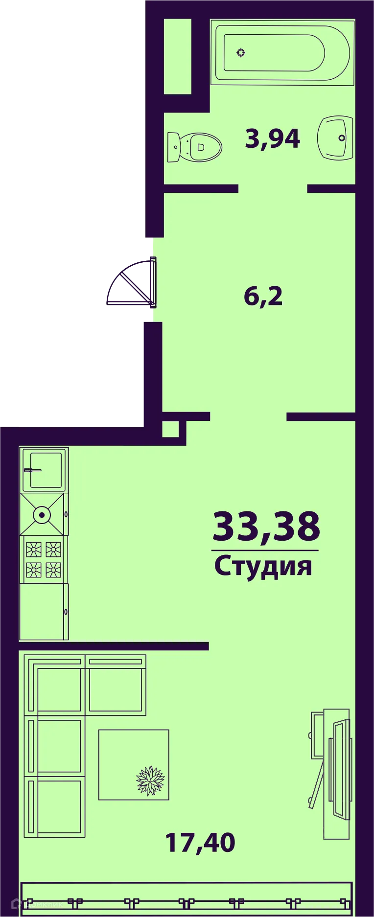 Фото квартиры в ЖК "Сиреневый"