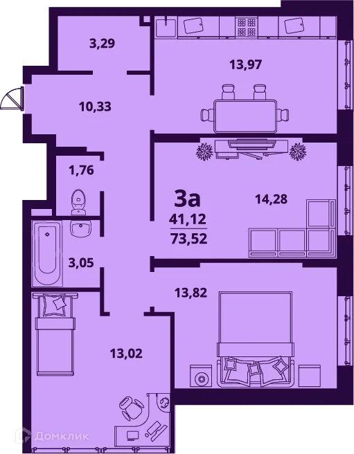 Фото квартиры в ЖК "Сиреневый"
