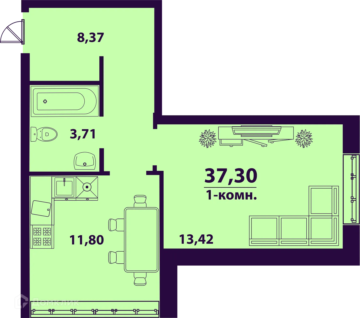 Фото квартиры в ЖК "Сиреневый"