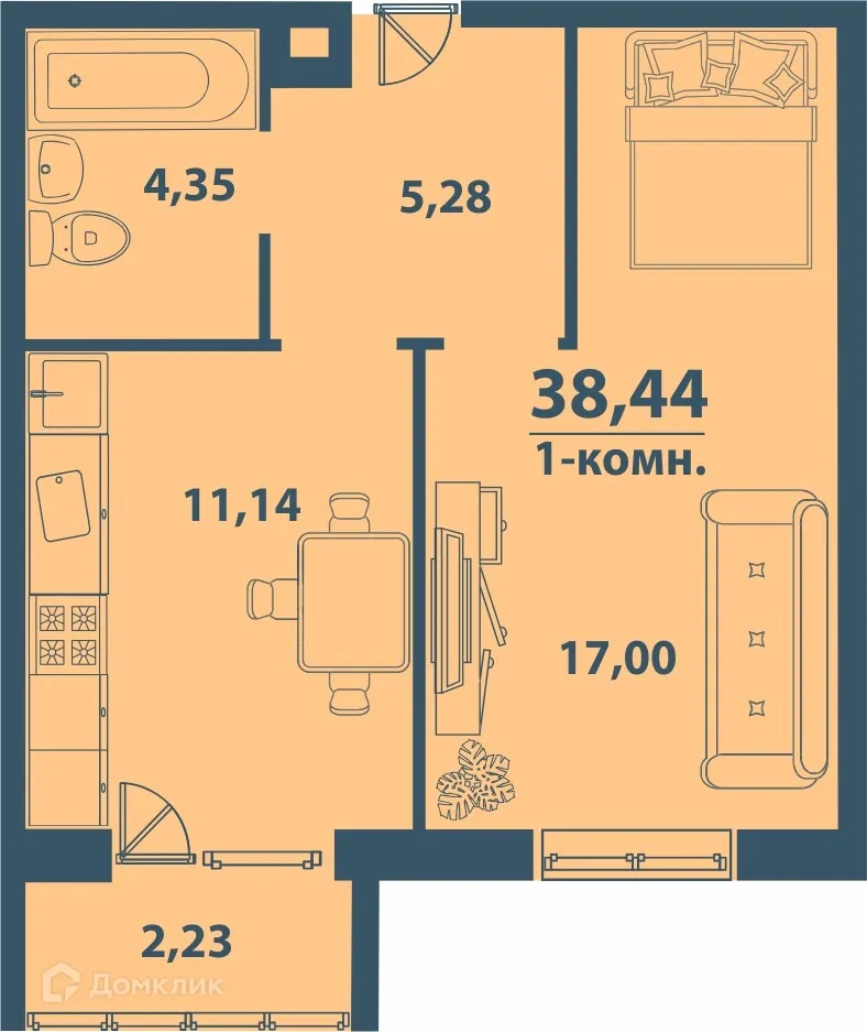 Фото квартиры в ЖК "Заря"