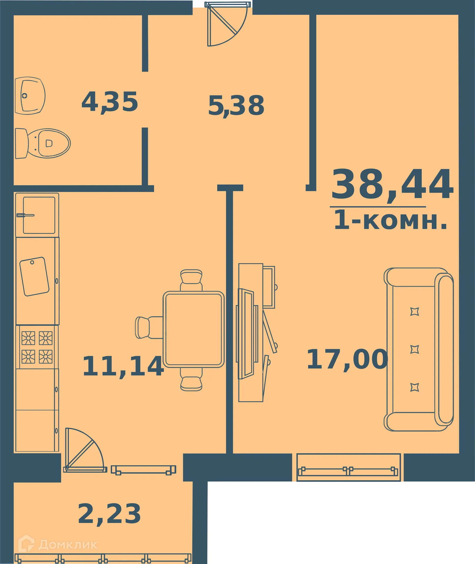 Фото квартиры в ЖК "Заря"
