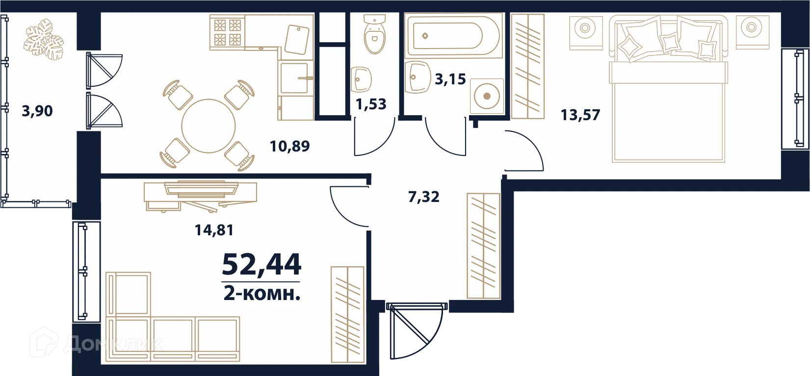 Фото квартиры в ЖК "Атмосфера"