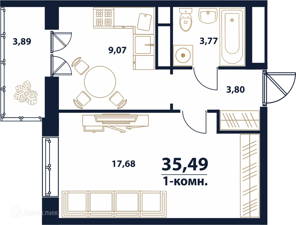 Фото квартиры в ЖК "Атмосфера"