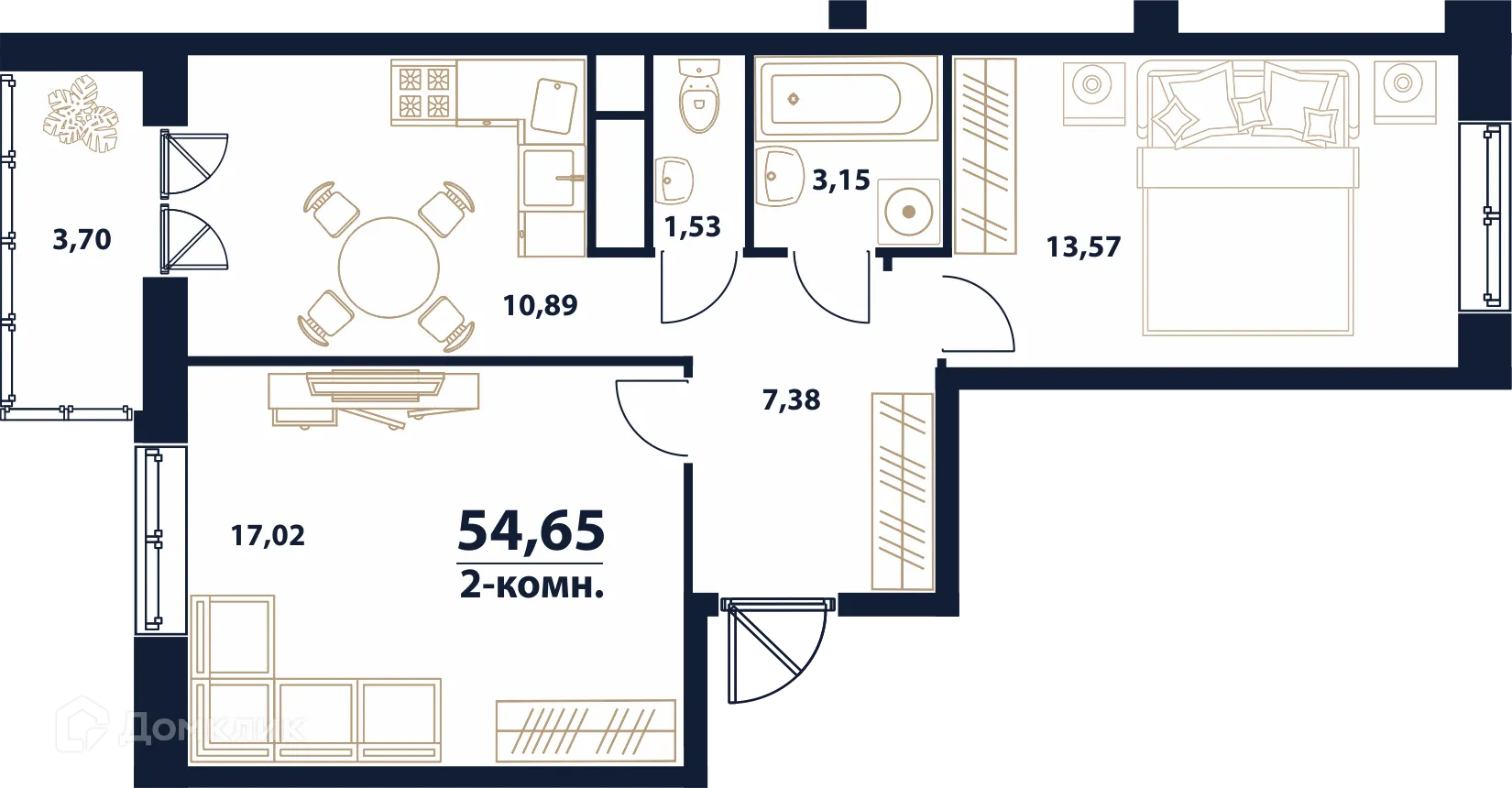 Фото квартиры в ЖК "Атмосфера"