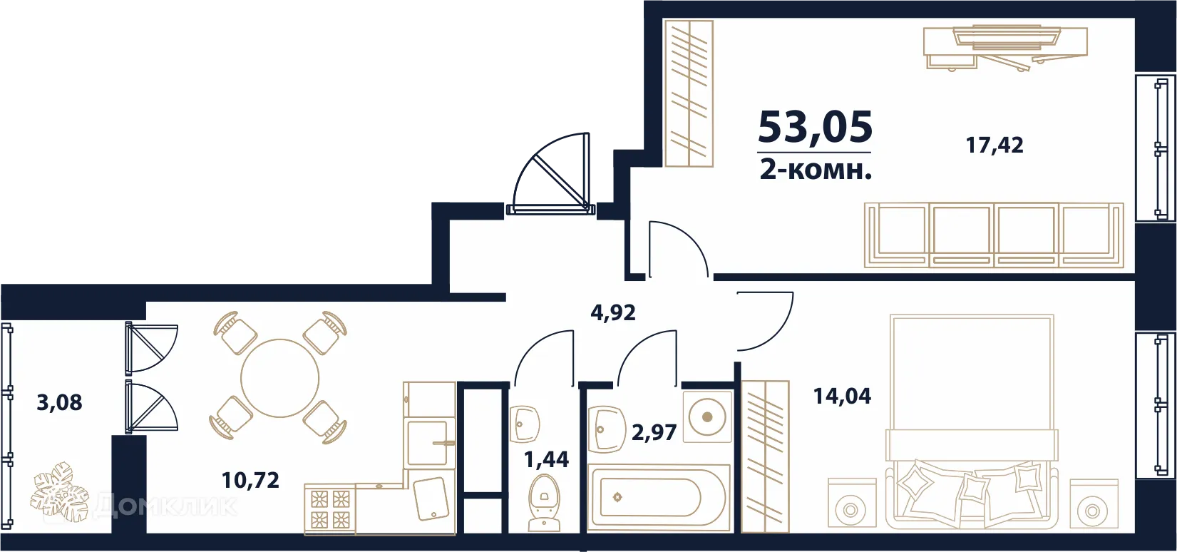 Фото квартиры в ЖК "Атмосфера"