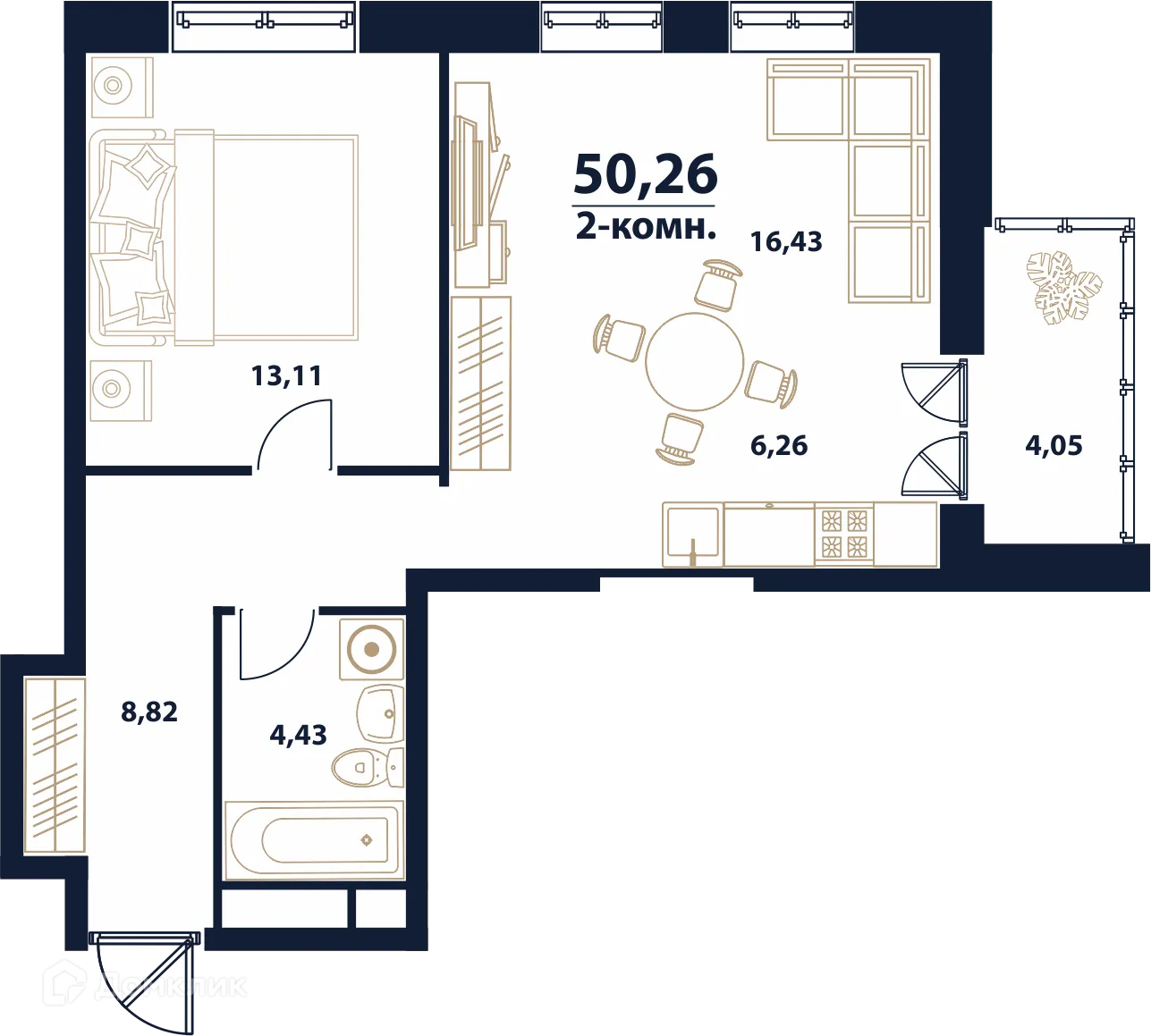 Фото квартиры в ЖК "Атмосфера"