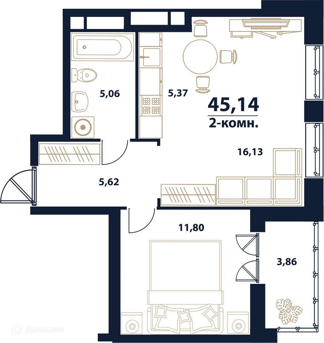 Фото квартиры в ЖК "Атмосфера"