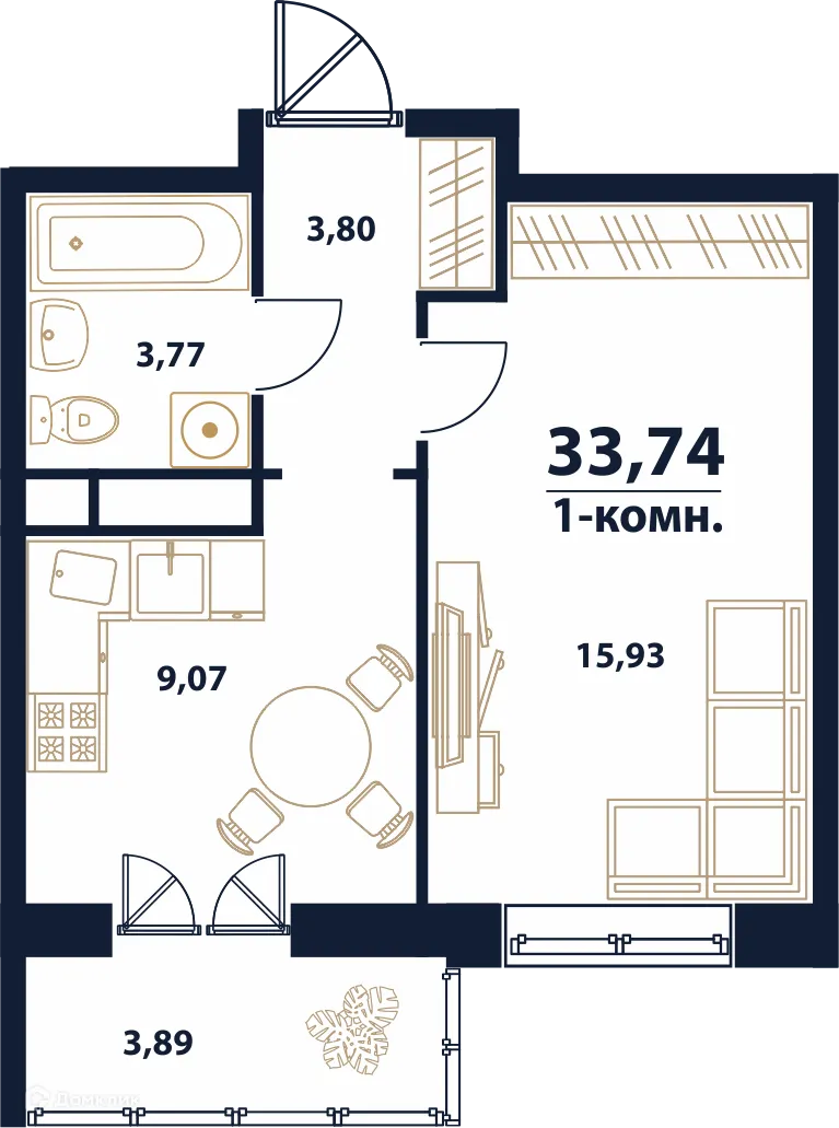 Фото квартиры в ЖК "Атмосфера"