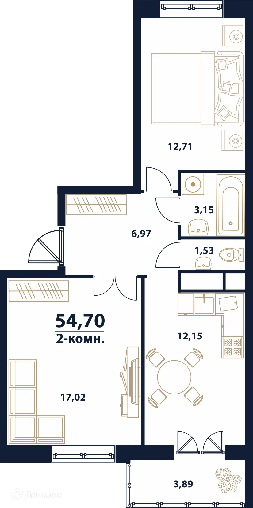 Фото квартиры в ЖК "Атмосфера"