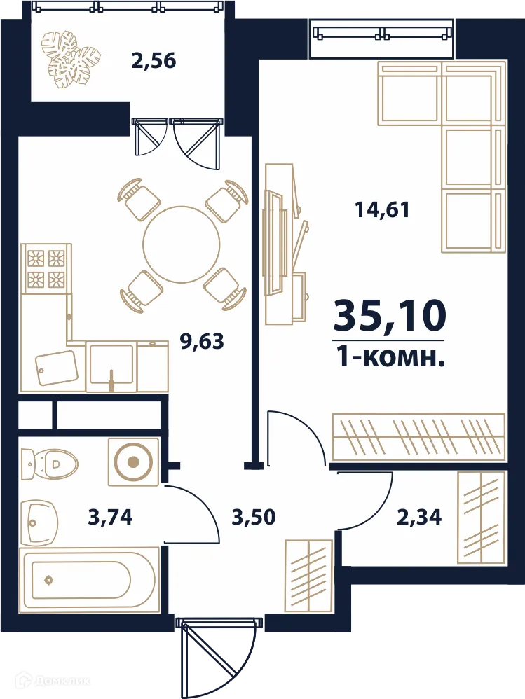Фото квартиры в ЖК "Атмосфера"