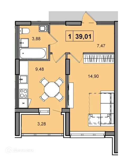 Фото квартиры в ЖК ПРИБРЕЖНЫЙ