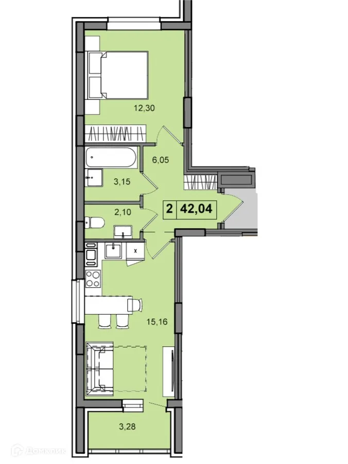 Фото квартиры в ЖК ПРИБРЕЖНЫЙ