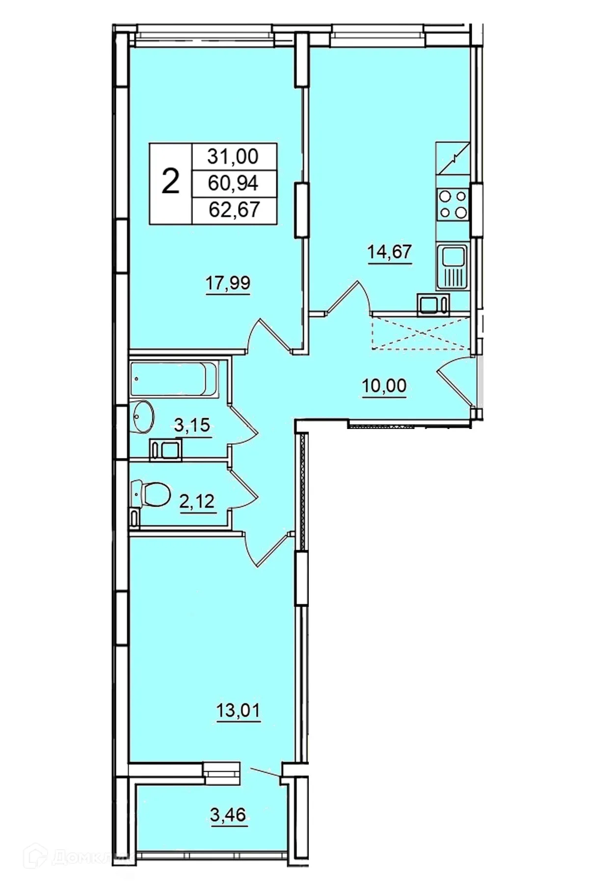 Фото квартиры в ЖК ПРИБРЕЖНЫЙ