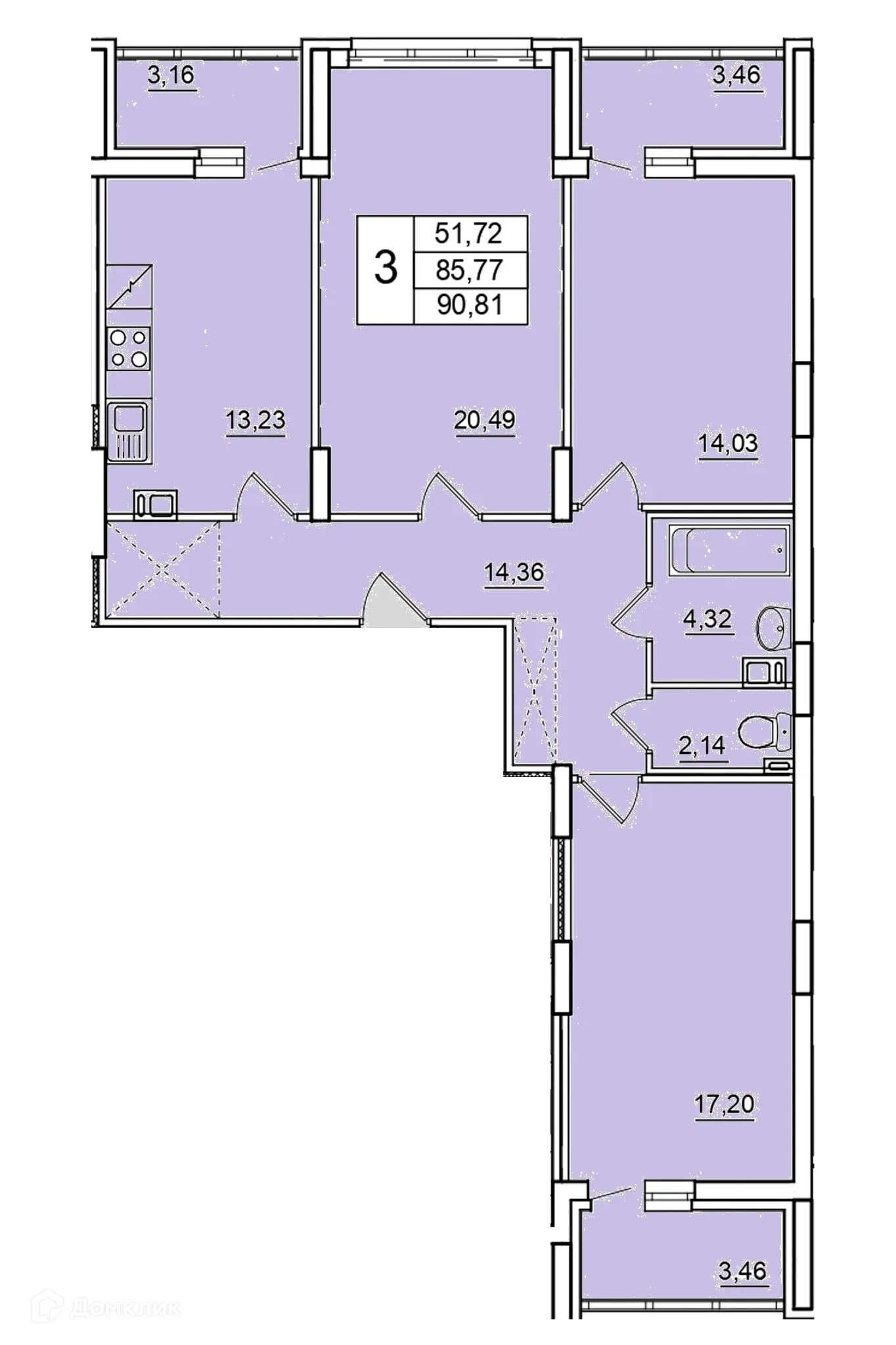 Фото квартиры в ЖК ПРИБРЕЖНЫЙ