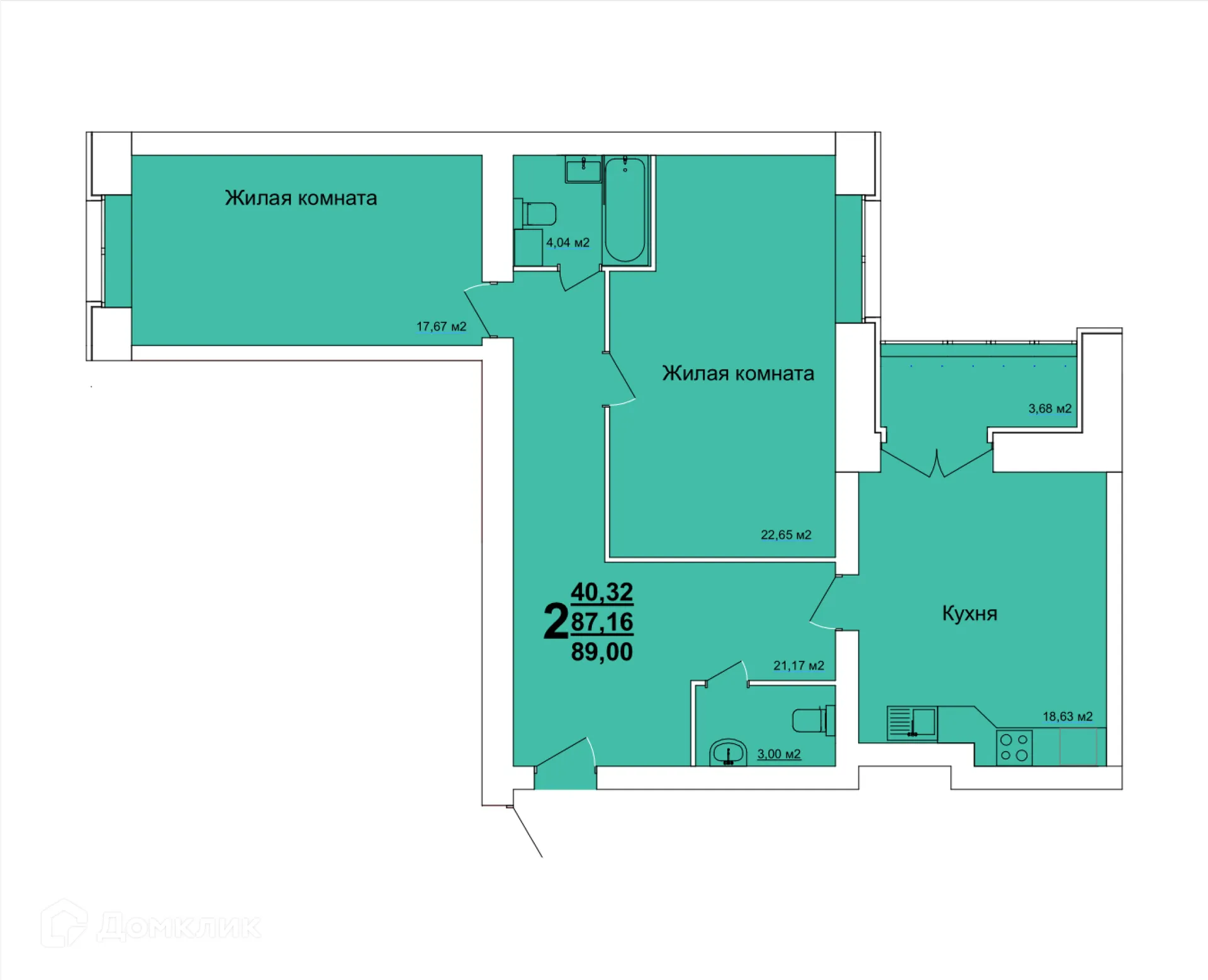 Фото квартиры в ЖК по ул. Оренбургская