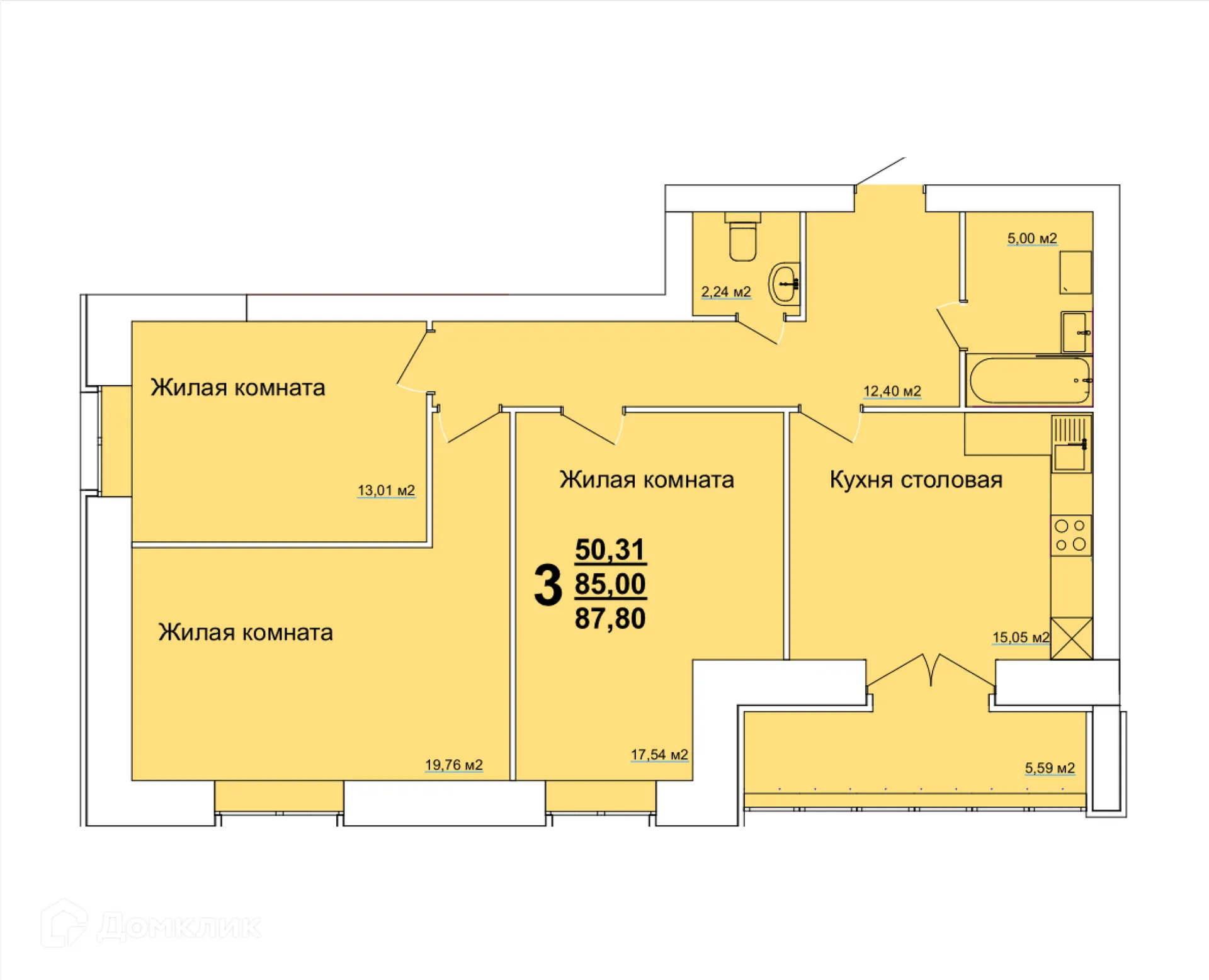 Фото квартиры в ЖК по ул. Оренбургская