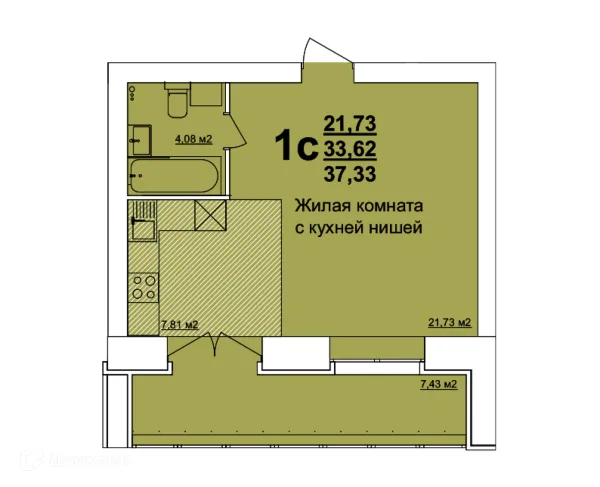 Студия квартиры в Ульяновске новостройки
