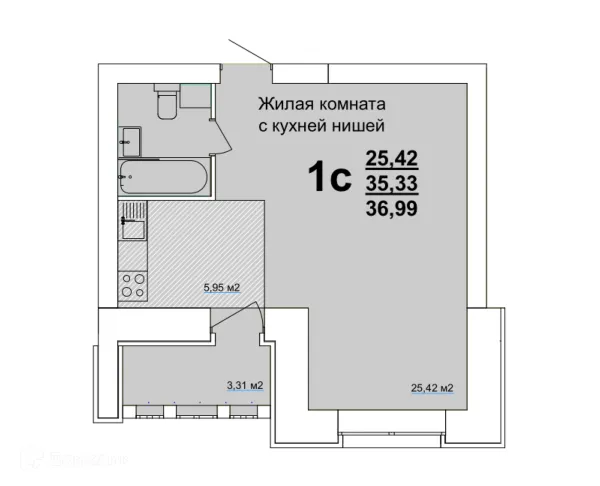 Студия квартиры в Ульяновске новостройки