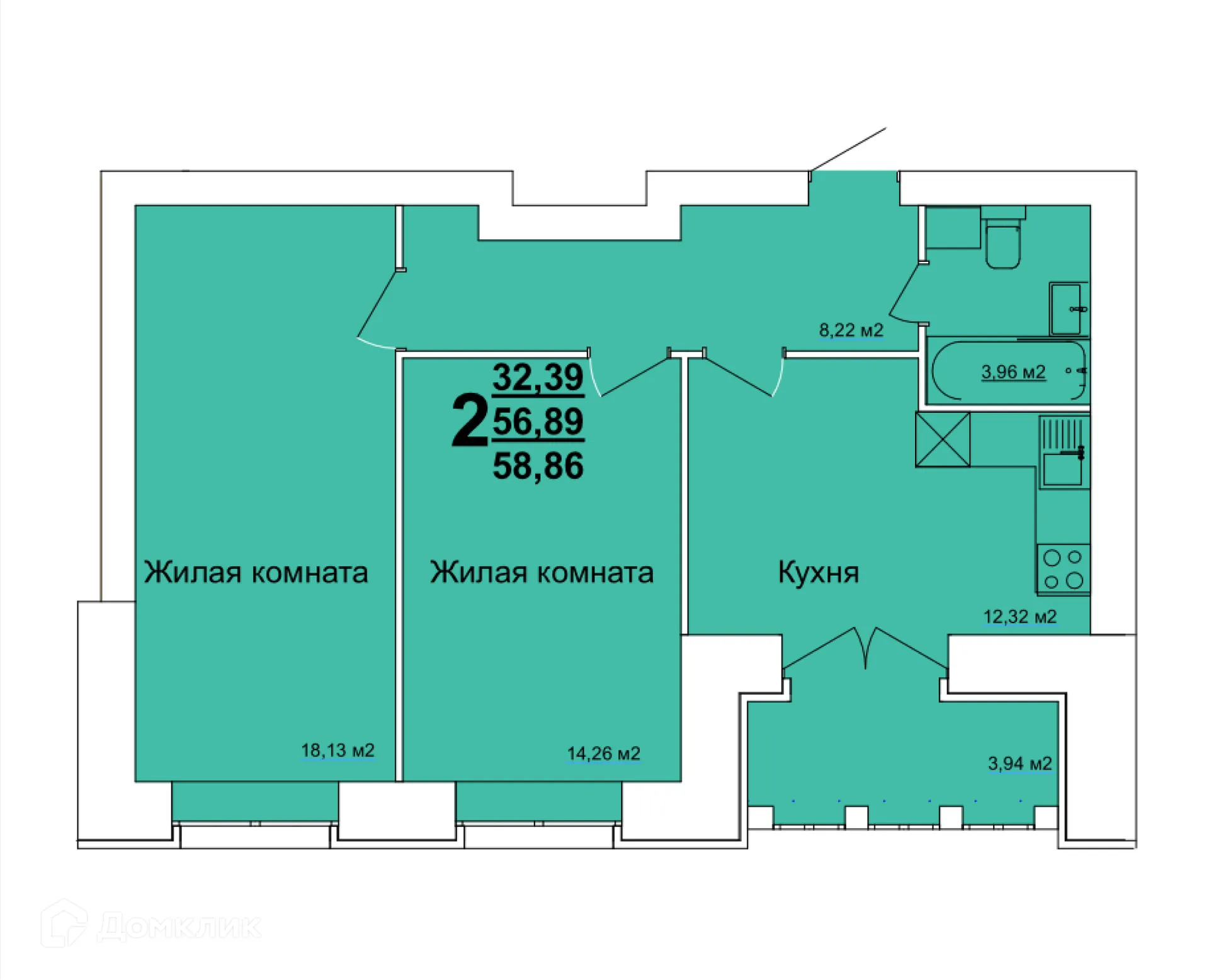 Фото квартиры в ЖК по ул. Оренбургская
