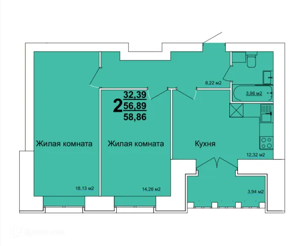 2 комн. квартиры в Ульяновске новостройки
