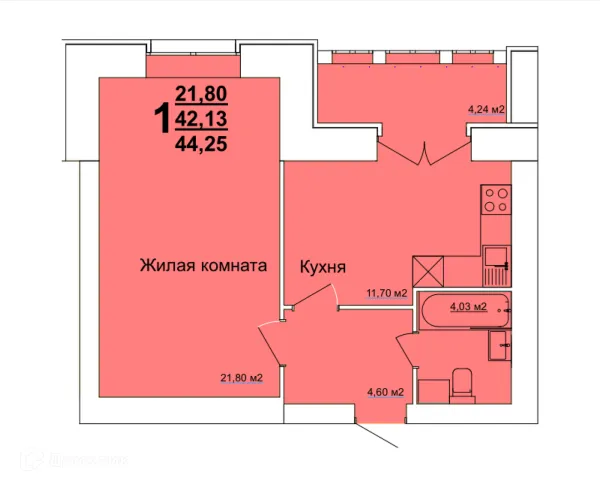 1 комн. квартиры в Ульяновске новостройки