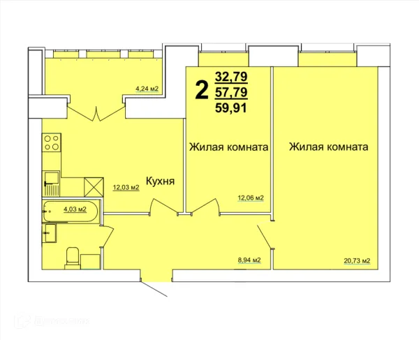 2 комн. квартиры в Ульяновске новостройки