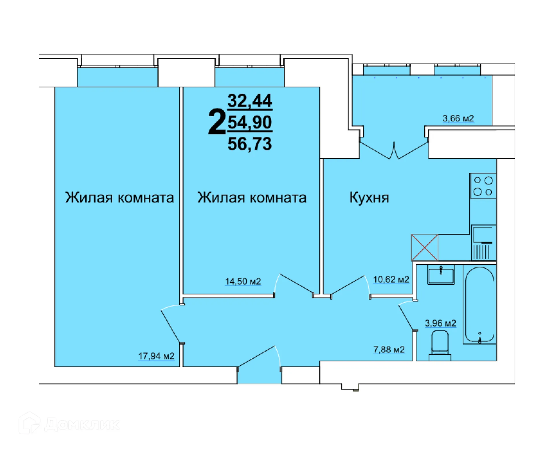 Фото квартиры в ЖК по ул. Оренбургская