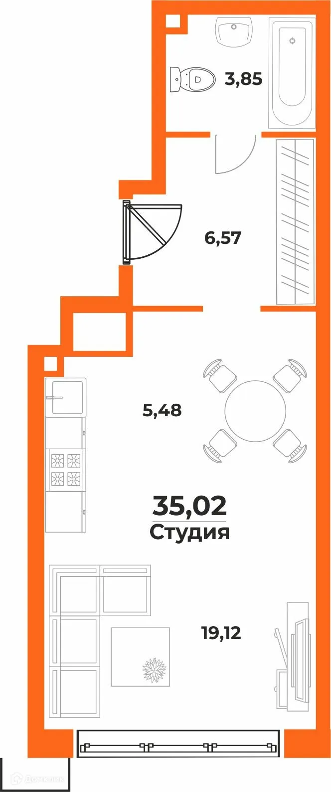Фото квартиры в ЖК Живописный сад