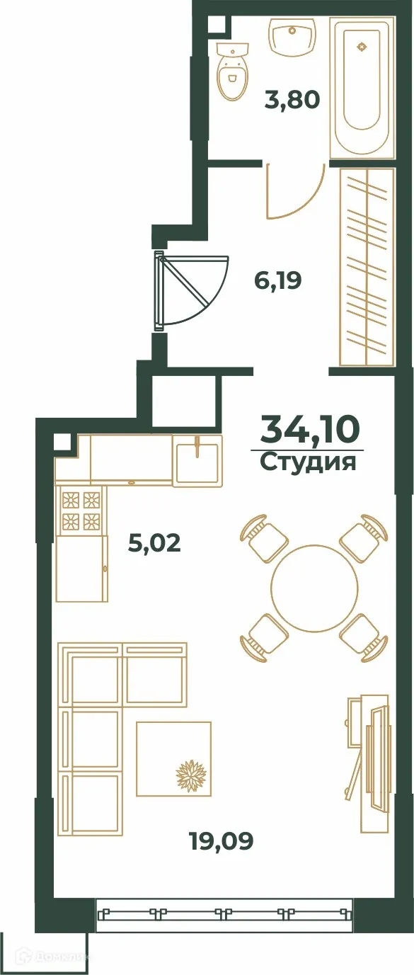 Фото квартиры в ЖК Южный квартал