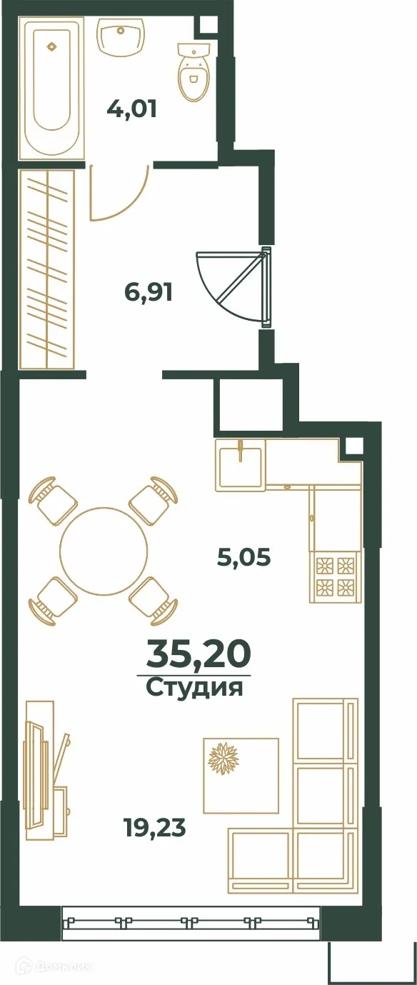 Фото квартиры в ЖК Южный квартал