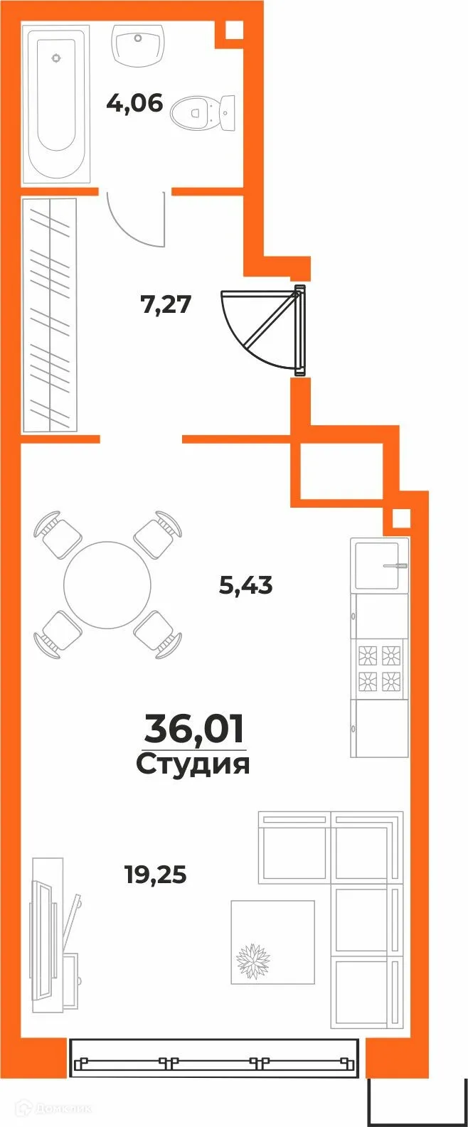 Фото квартиры в ЖК Живописный сад